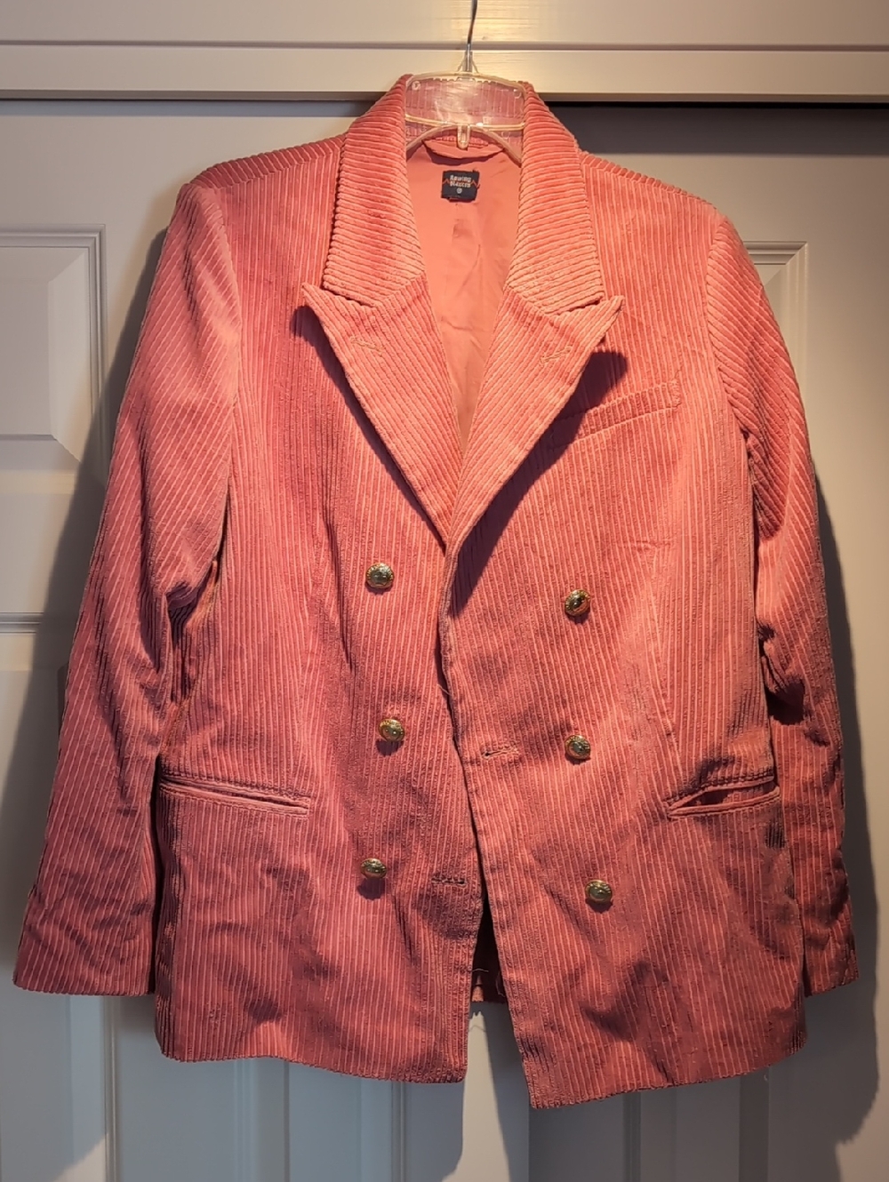 Rowing Blazers Pink Corduroy Double-Breasted Blazer